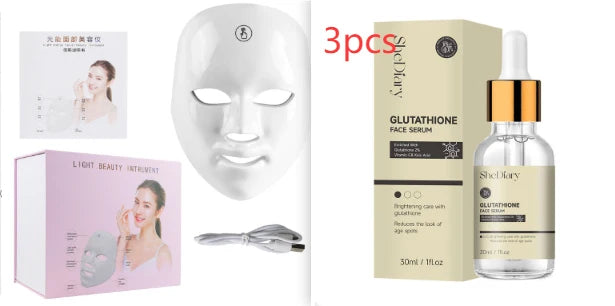 Pack Routine Anti-Âge Ultime – Masque LED Tactile + Masseur Oculaire | LumaSkinPure